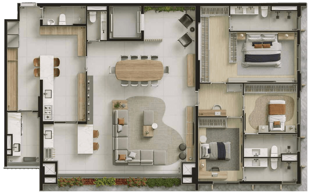 Apartamento Tipo - 194m²